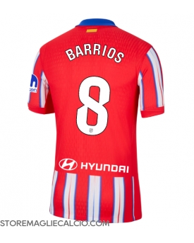 Atletico Madrid Pablo Barrios #8 Maglia Gara Casa Repliche 2024-25